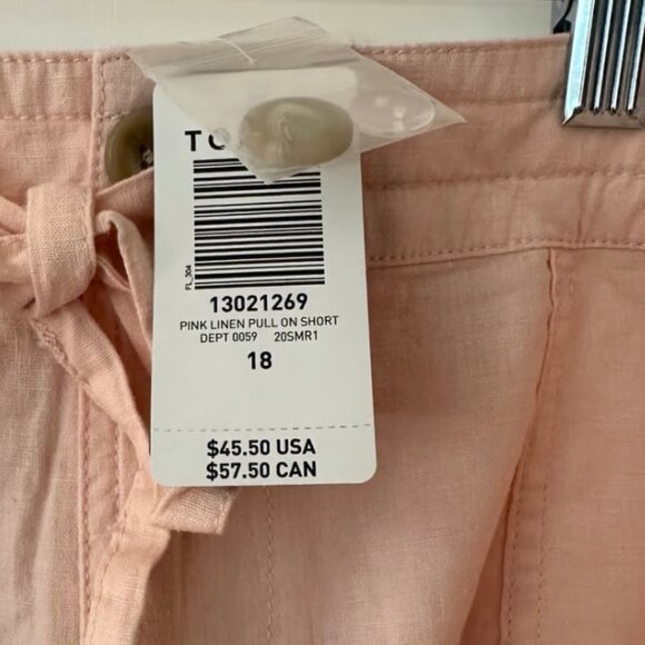 NWT Pink Linen Shorts‎ - Picture 4 of 4